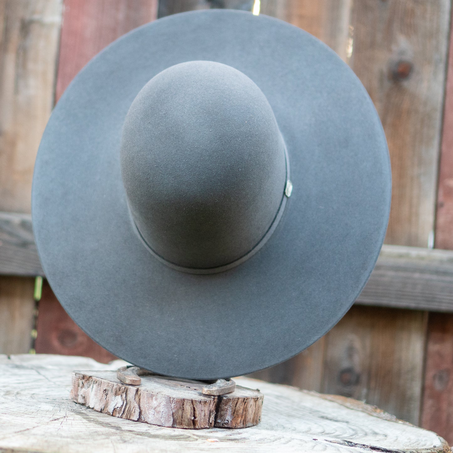 Resistol 10x Chute Boss Cowboy Hat Fur Felt Hat Regular Crown Charcoal