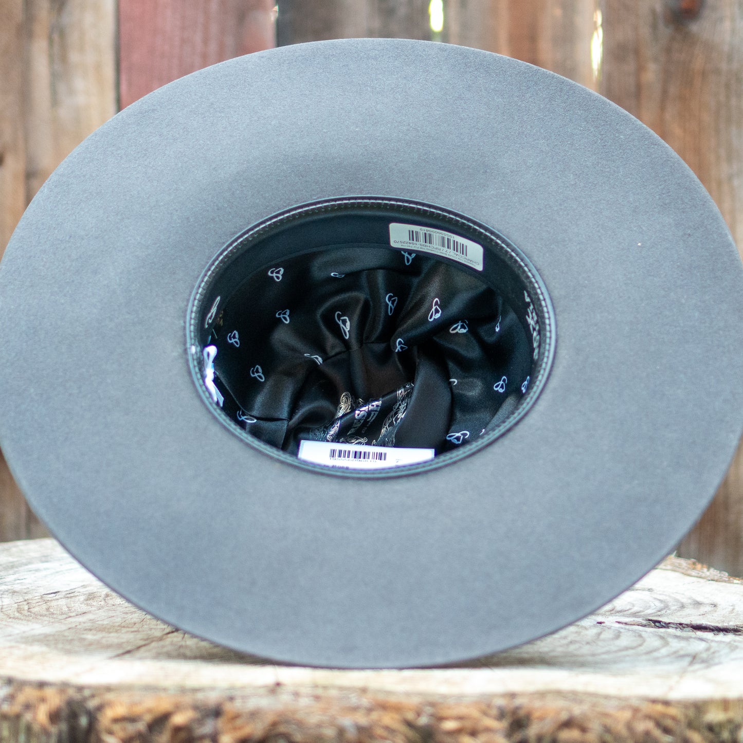 Resistol 10x Chute Boss Cowboy Hat Fur Felt Hat Regular Crown Charcoal