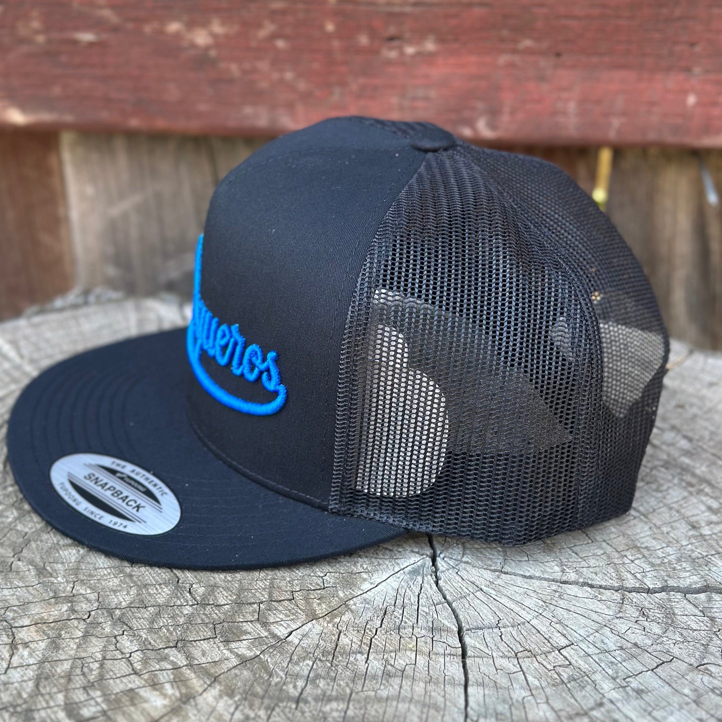 Los Vaqueros LV Signature Snapback Flat Brim Black/Blue