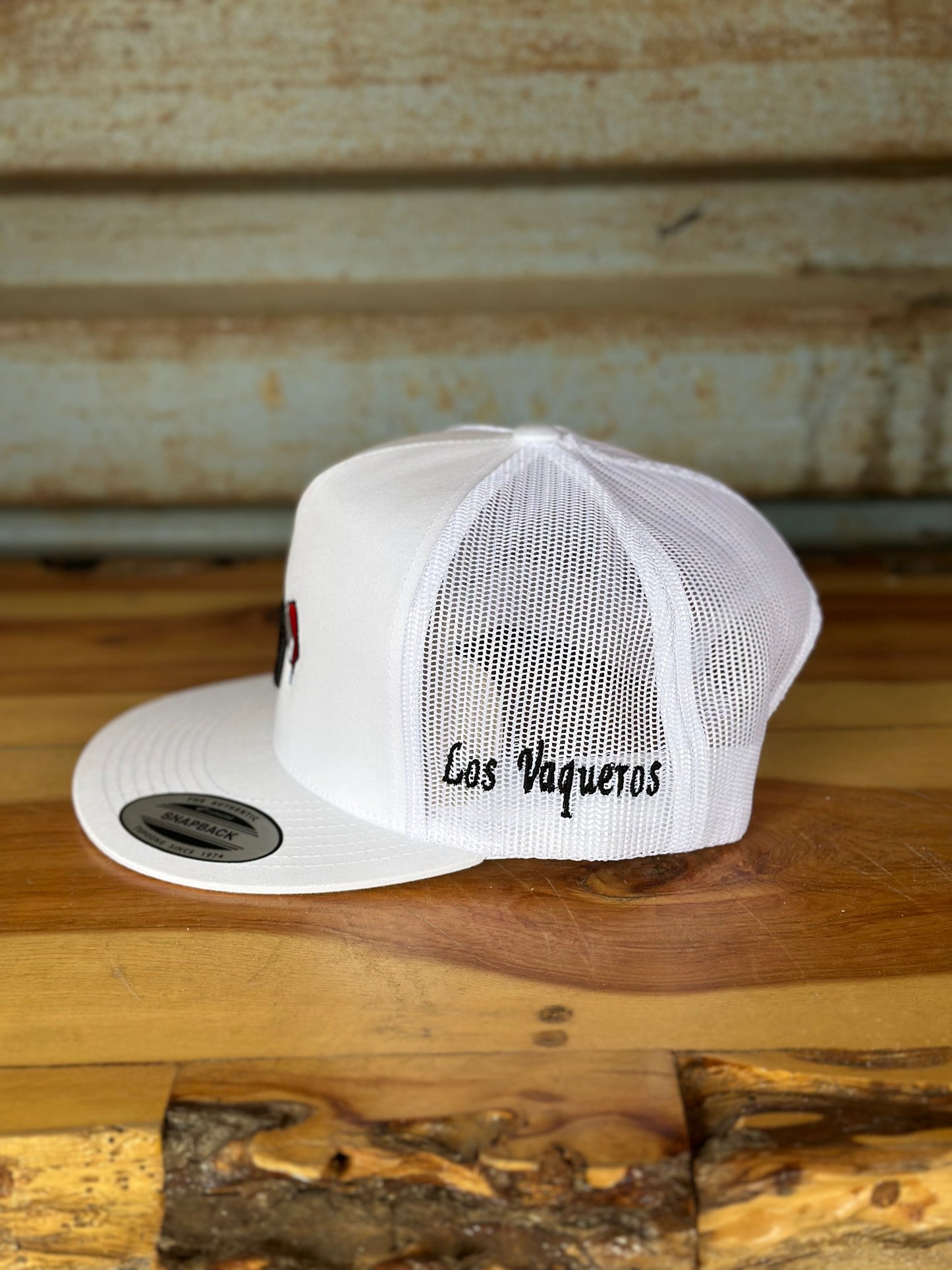 Los Vaqueros Christmas Edition LV Logo Snapback White