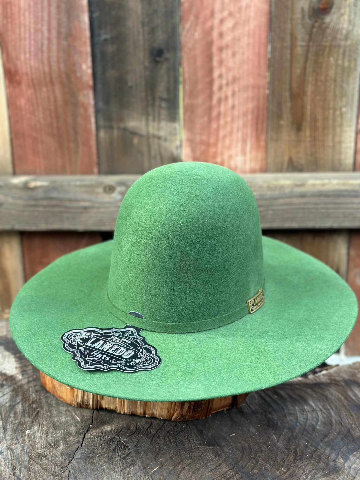 Laredo Wool Felt Hat Open Regular Crown Dark Green