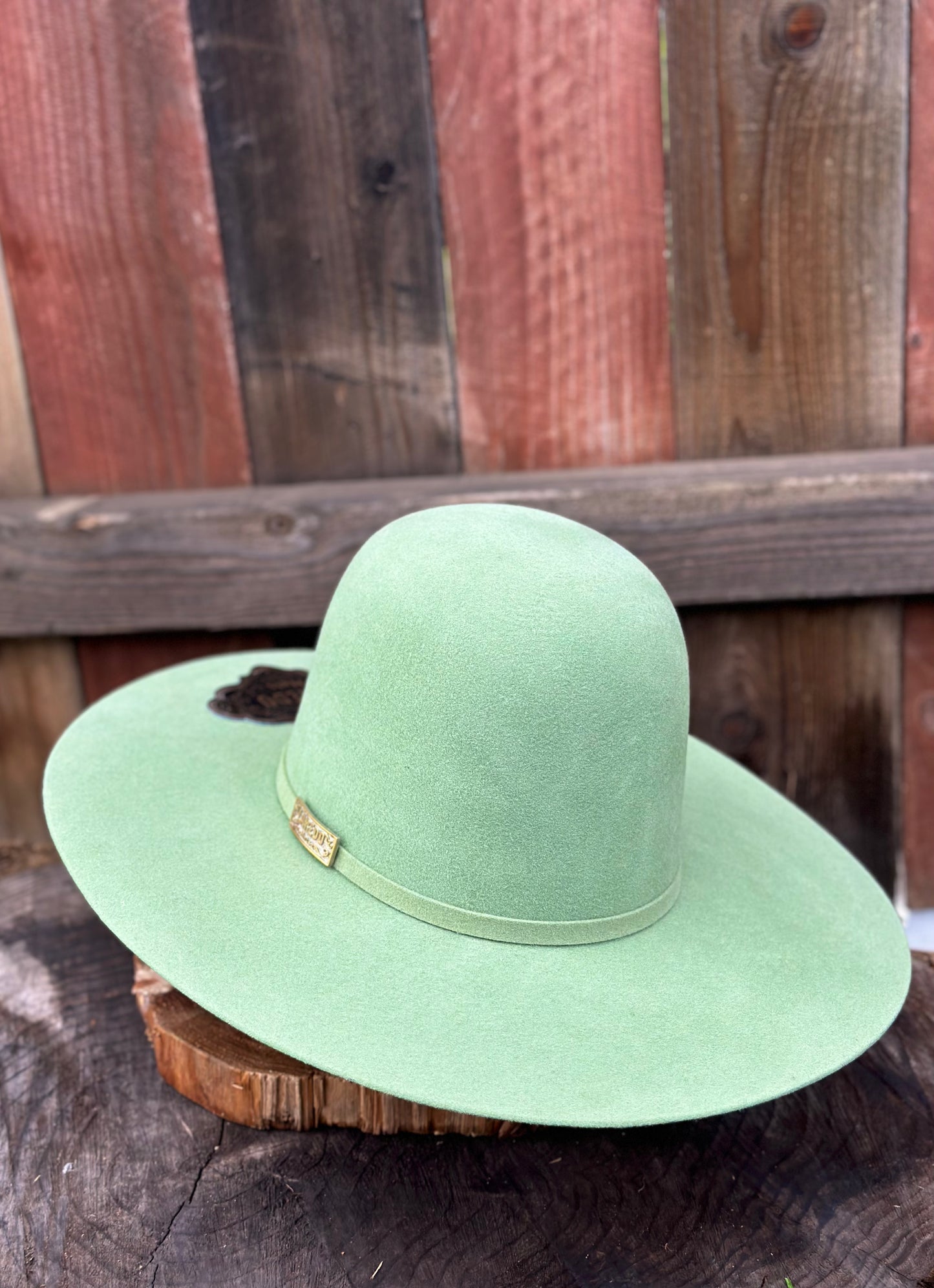 Laredo Wool Felt Hat Open Regular Crown Pistachio Green