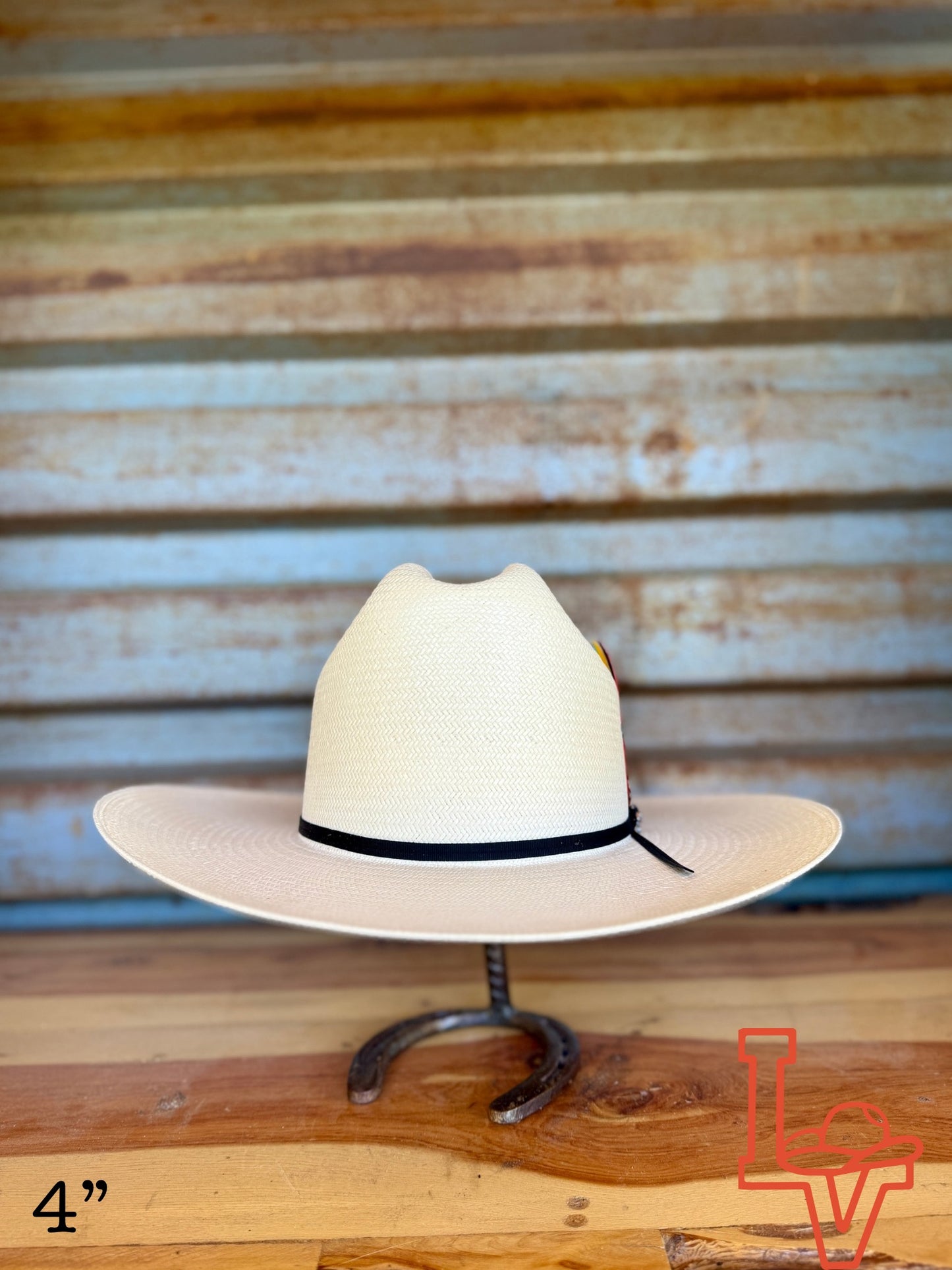 Stetson Rancher 81 Black Eye 10x Straw Cowboy Hat Regular Crown Natural