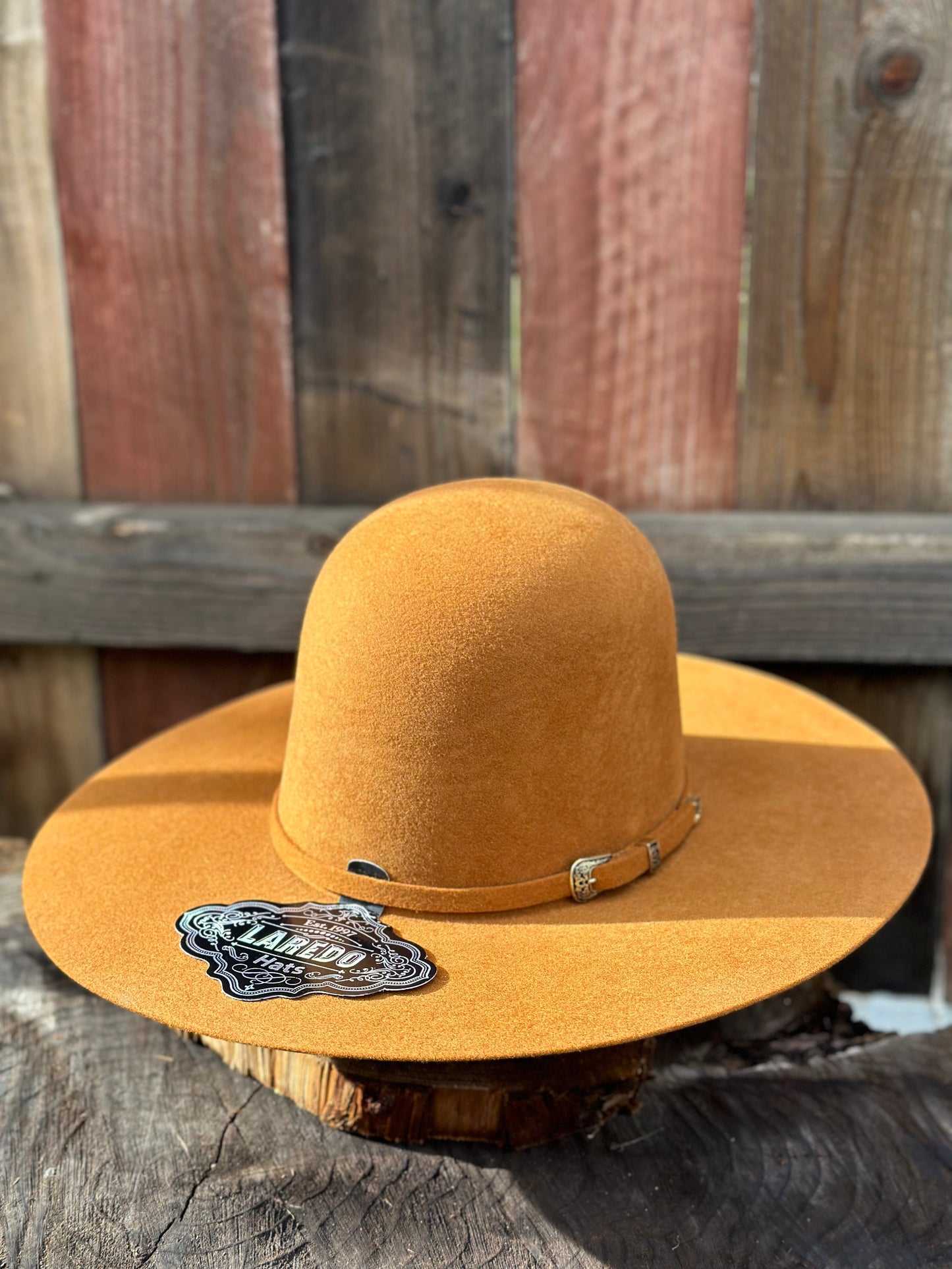 Laredo Wool Felt Hat Open Regular Crown Rust