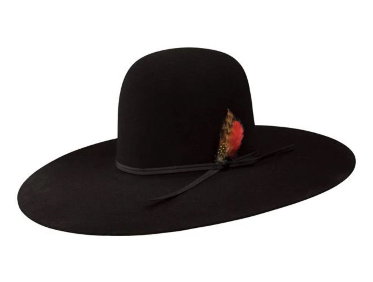 Resistol 7x Chute 5 Cowboy Fur Felt Hat Regular Crown Black