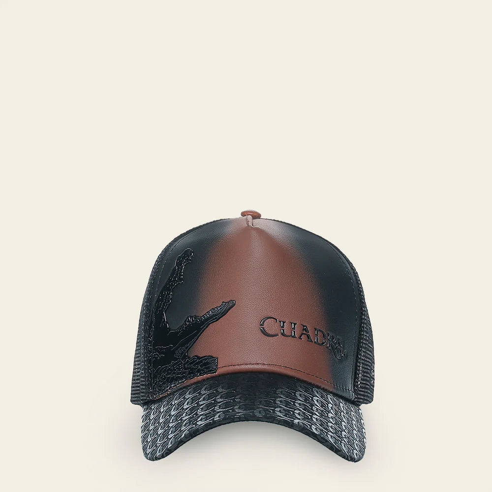 Cuadra Brown Alligator Inspiration Cap Snapback CC121