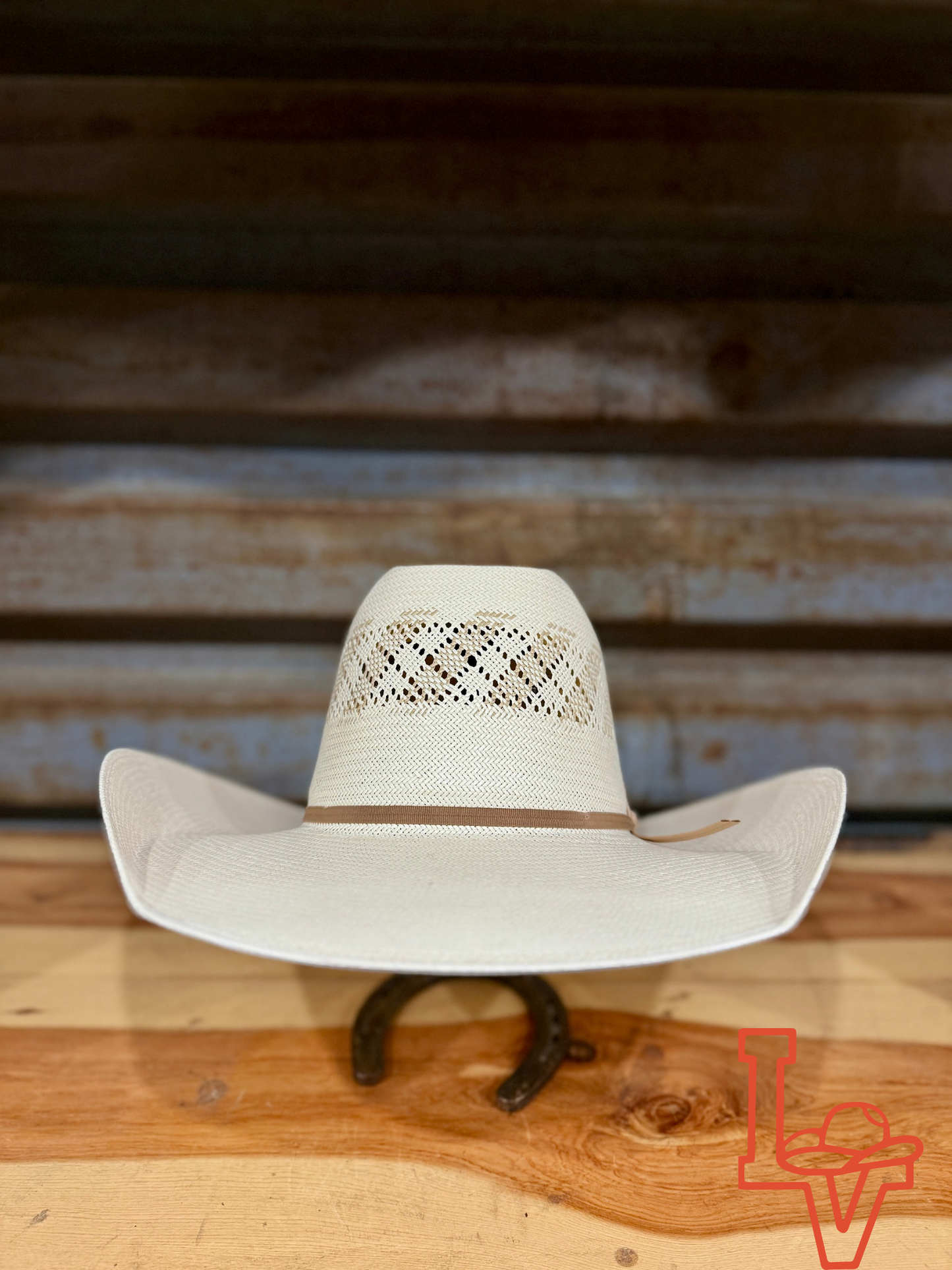 Stetson Thunder 10x Straw Cowboy Hat Regular Crown Natural/Pattern
