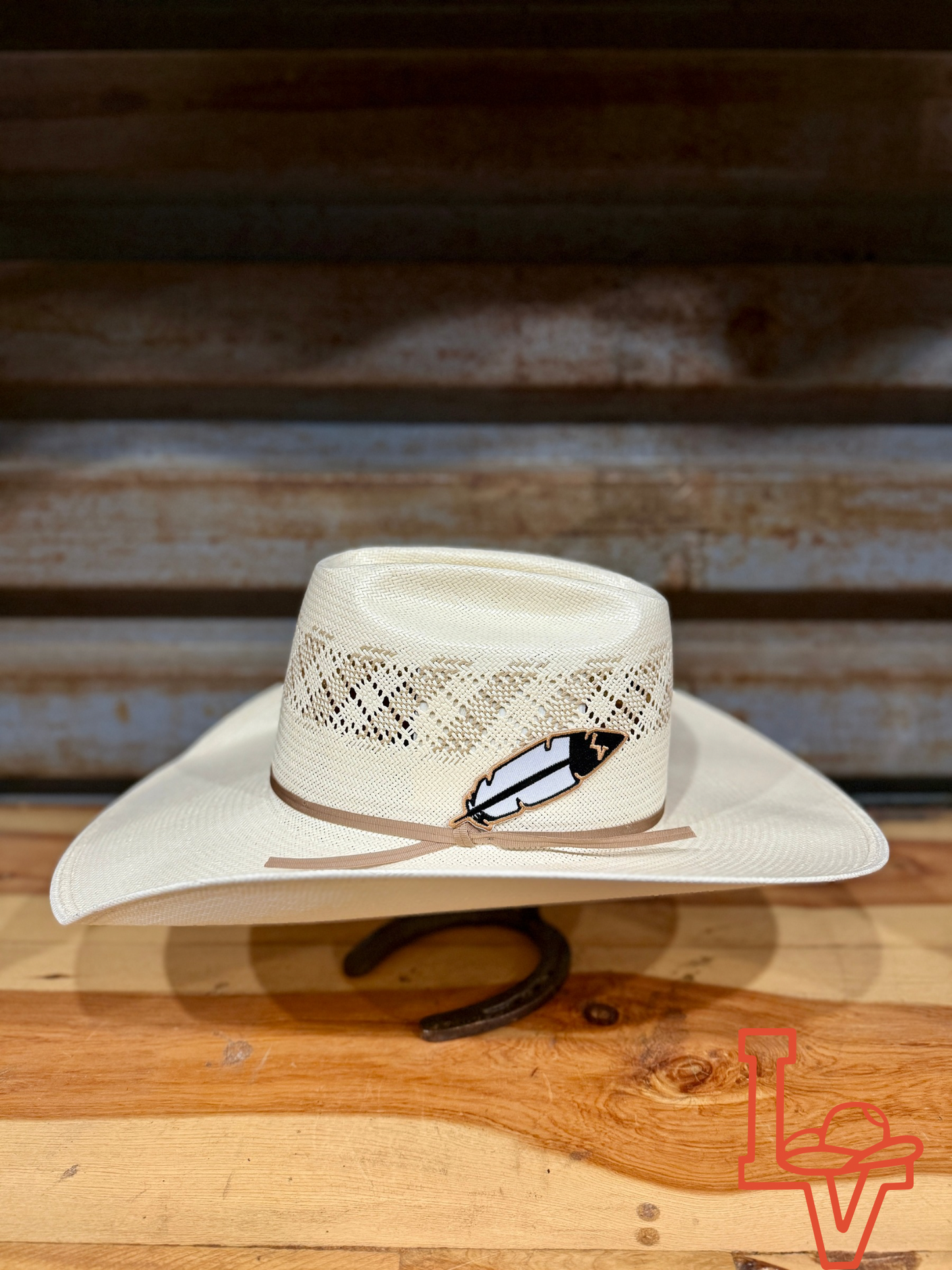 Stetson Thunder 10x Straw Cowboy Hat Regular Crown Natural/Pattern