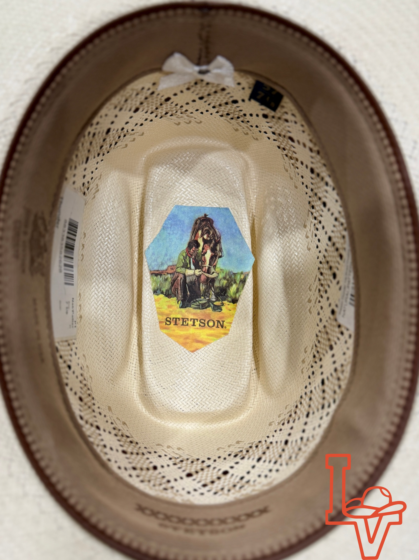 Stetson Thunder 10x Straw Cowboy Hat Regular Crown Natural/Pattern