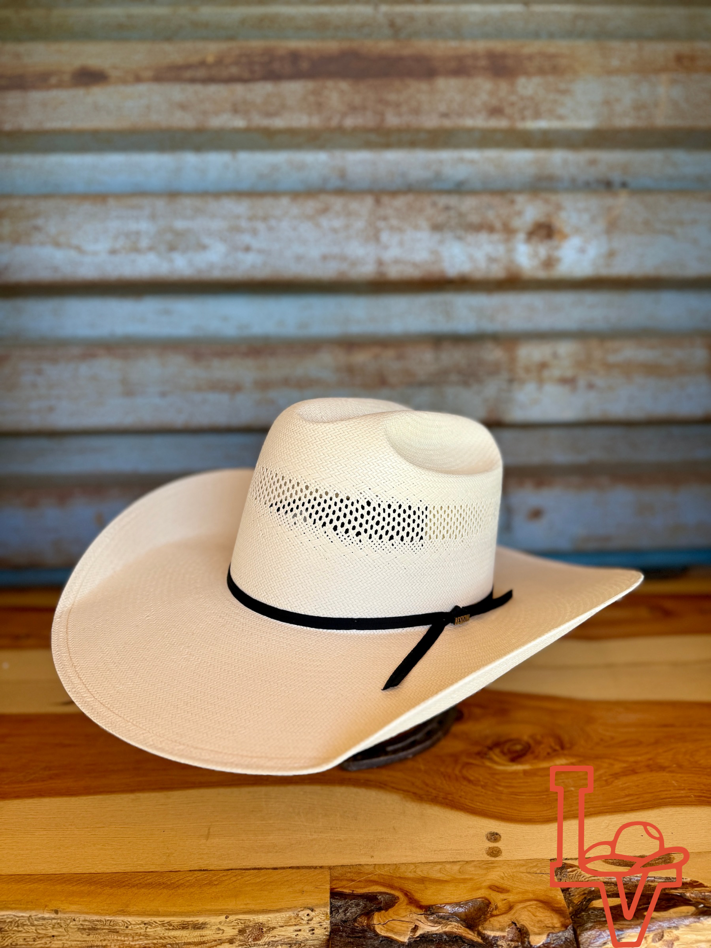 Resistol 20x Cut Bank Cowboy Hat Straw Hat Regular Crown Natural