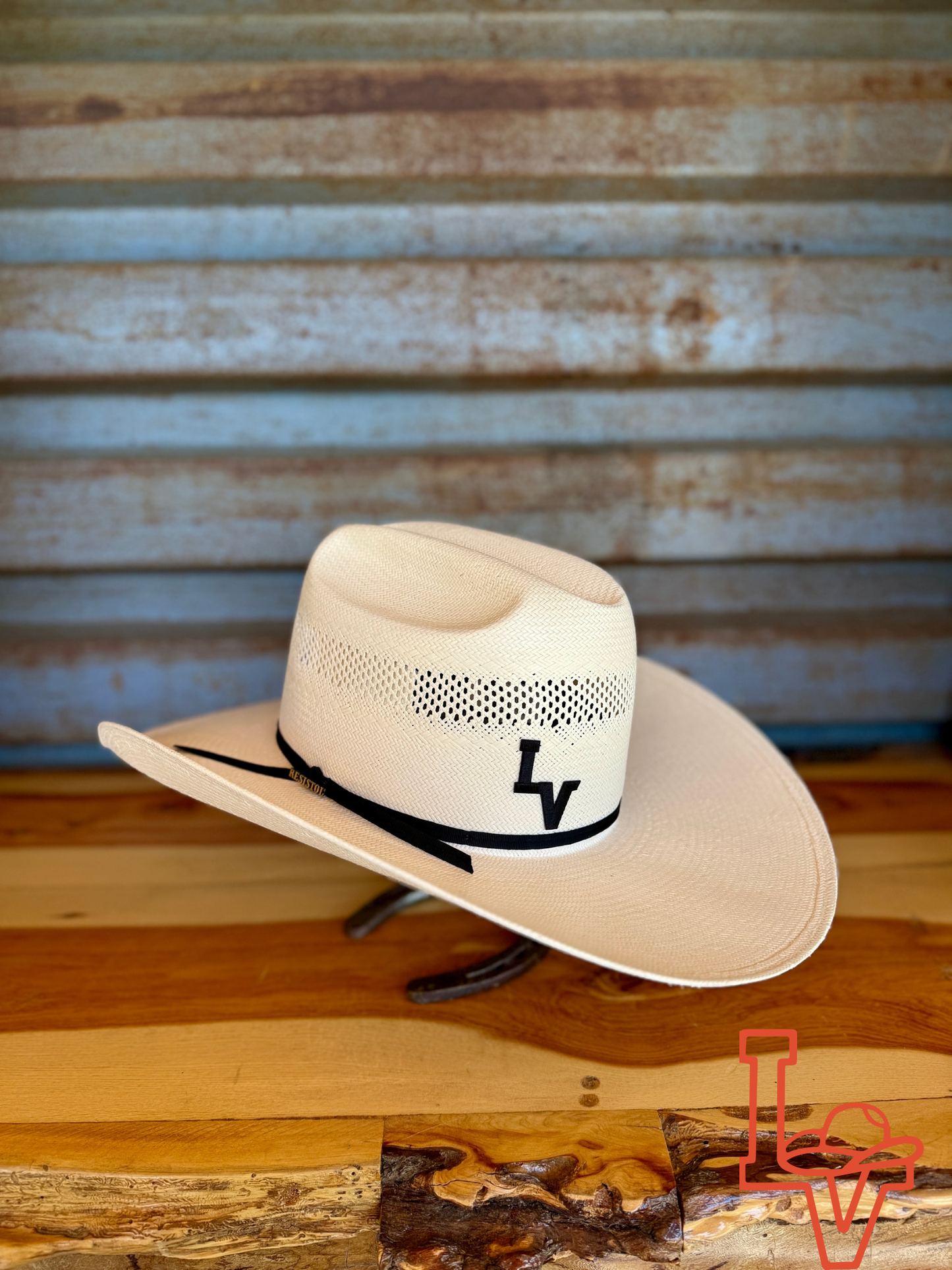 Resistol 20x Cut Bank Cowboy Hat Straw Hat Regular Crown Natural