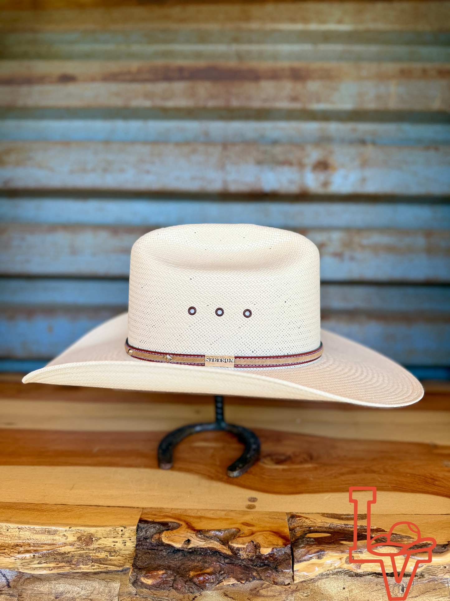 Stetson Angus 10x Cowboy Straw Hat Natural