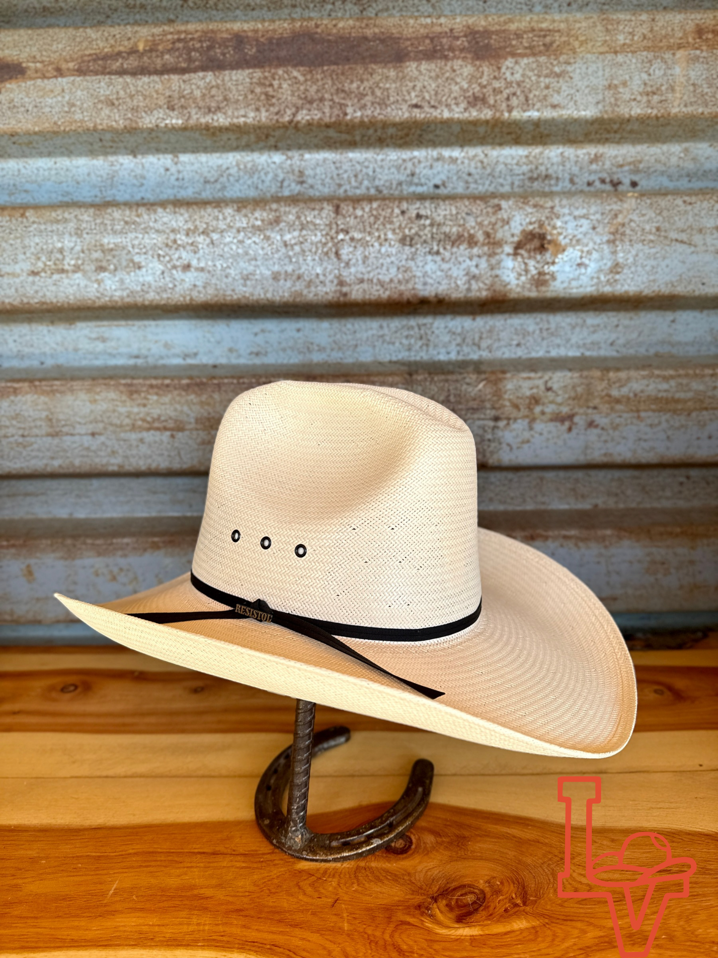 Resistol 10x Quarter Horse QH60 Cowboy Hat Straw Hat Tall Crown Natural