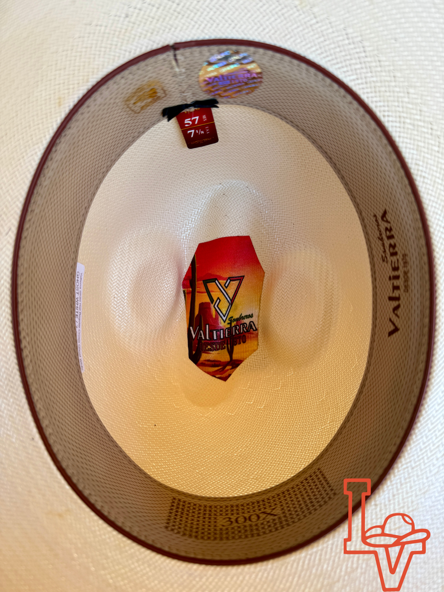 Valtierra Straw Hat Regular Crown Ghost White