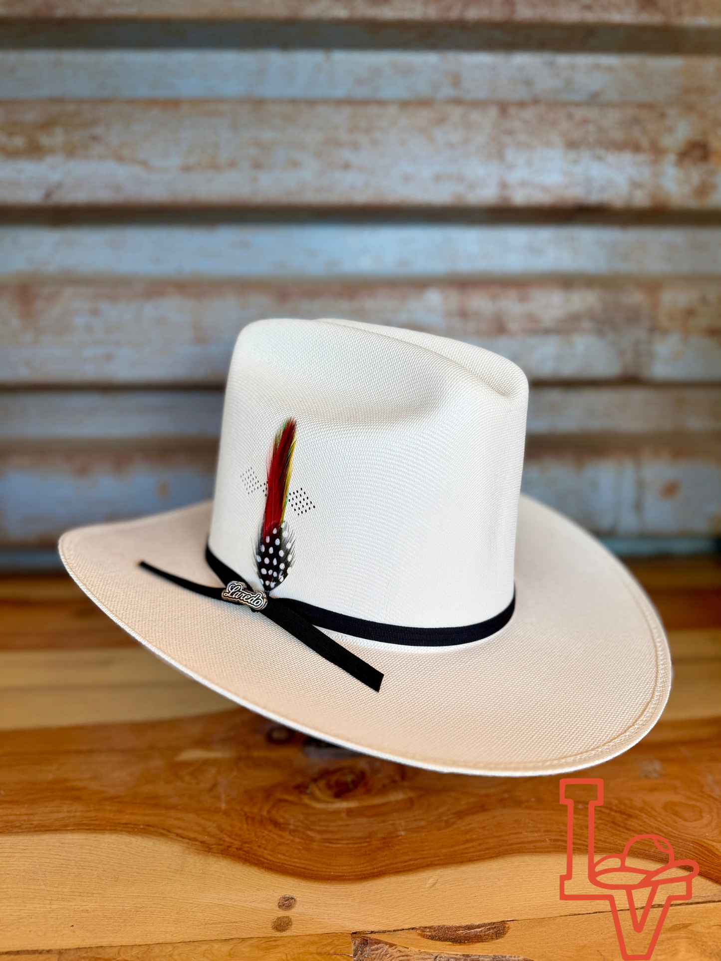 Laredo Straw Hat Telar Tall Crown 100X El Sinaloa White