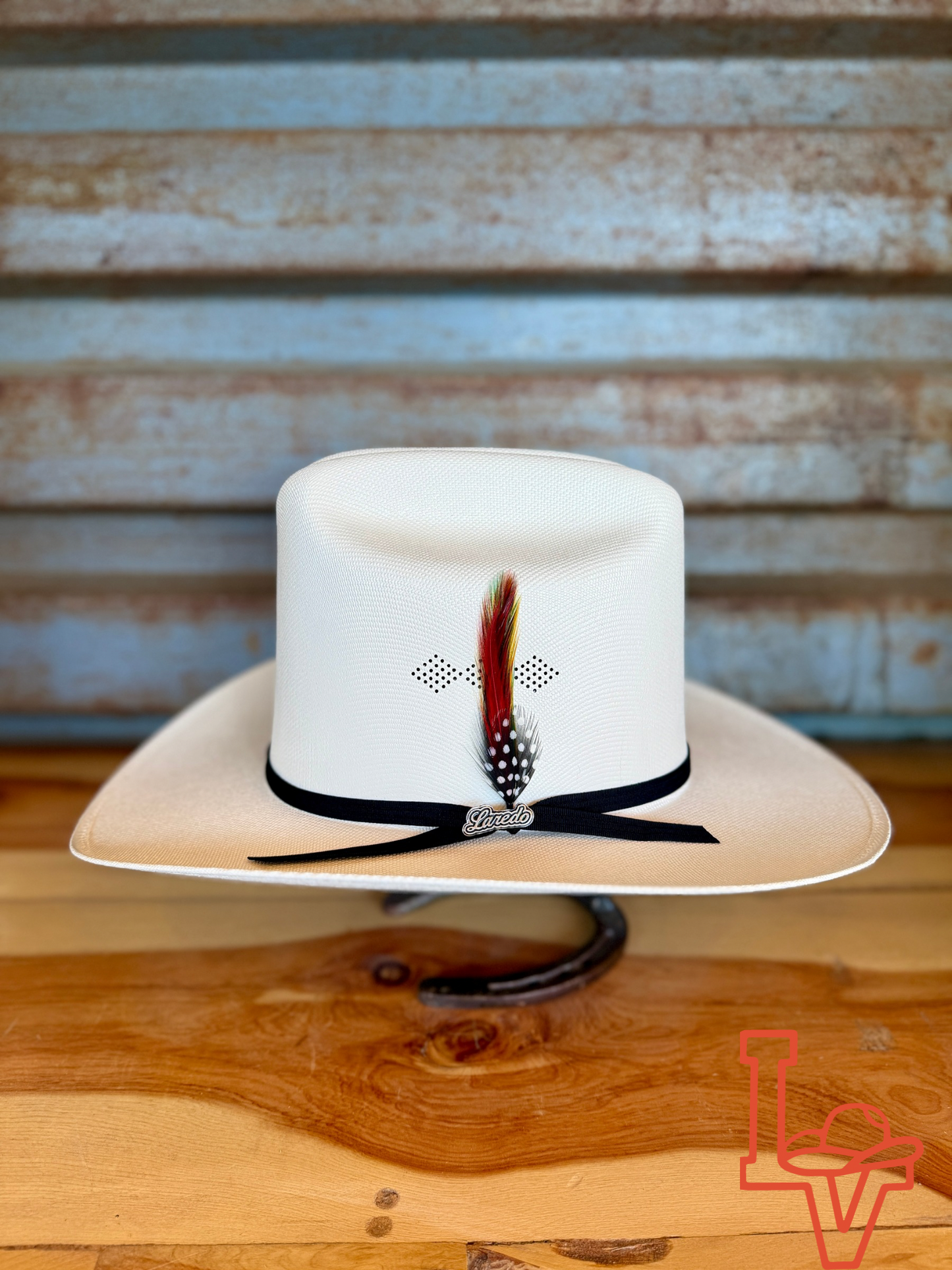 Laredo Straw Hat Telar Tall Crown 100X El Sinaloa White