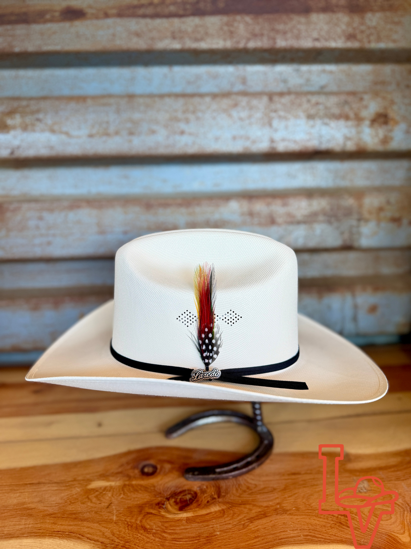 Laredo Straw Hat Telar Regular Crown 100X El Sinaloa White
