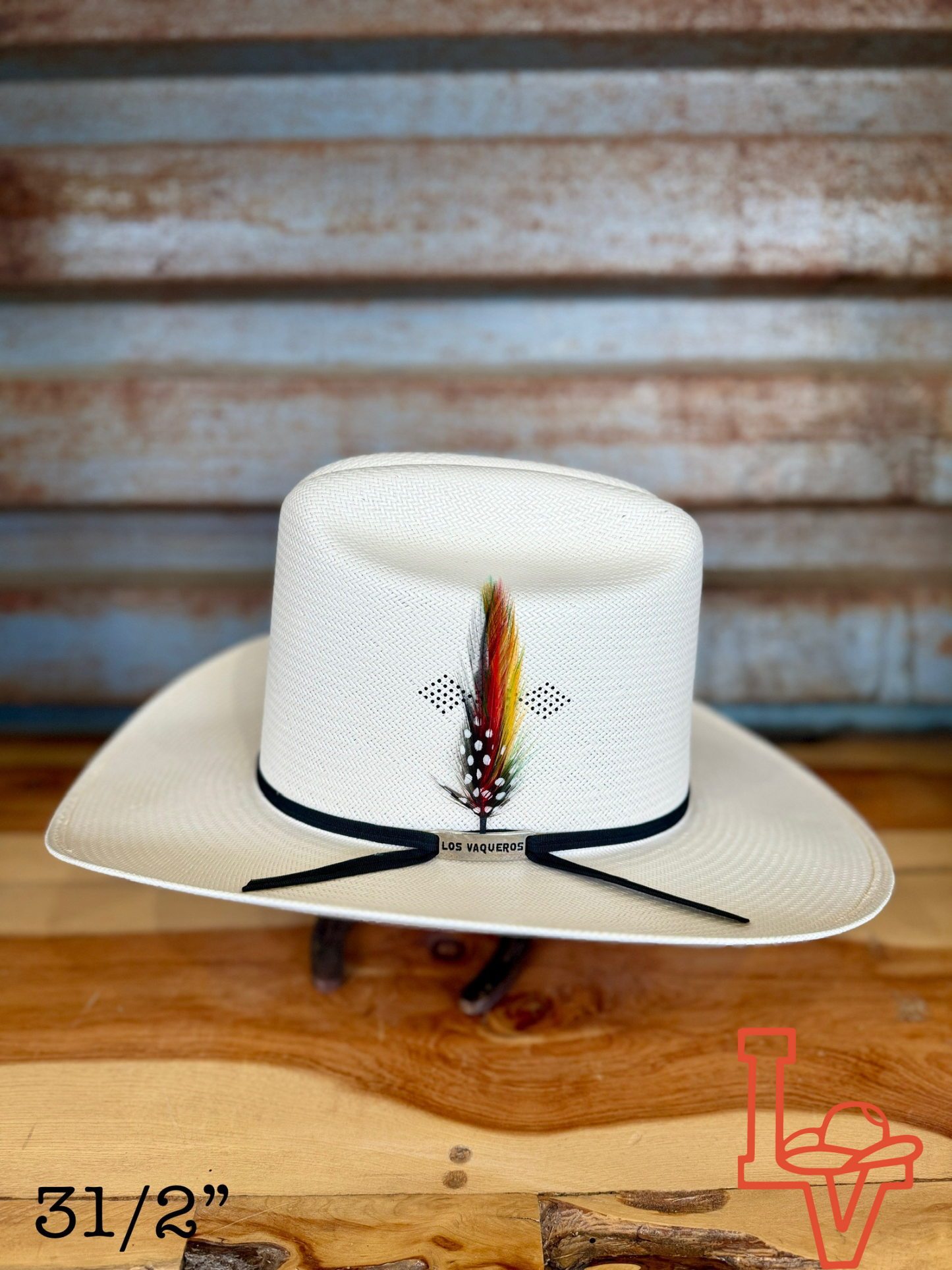 Los Vaqueros Fine Straw Hat Tall Crown 200X El Viejon White Estilo Sinaloa