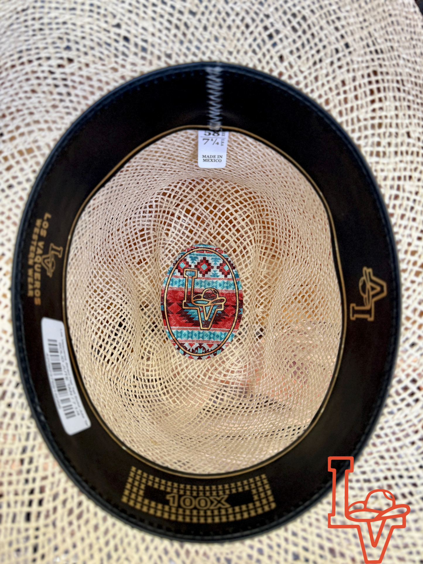 Los Vaqueros Straw Hat Tall Solid Jute Tan