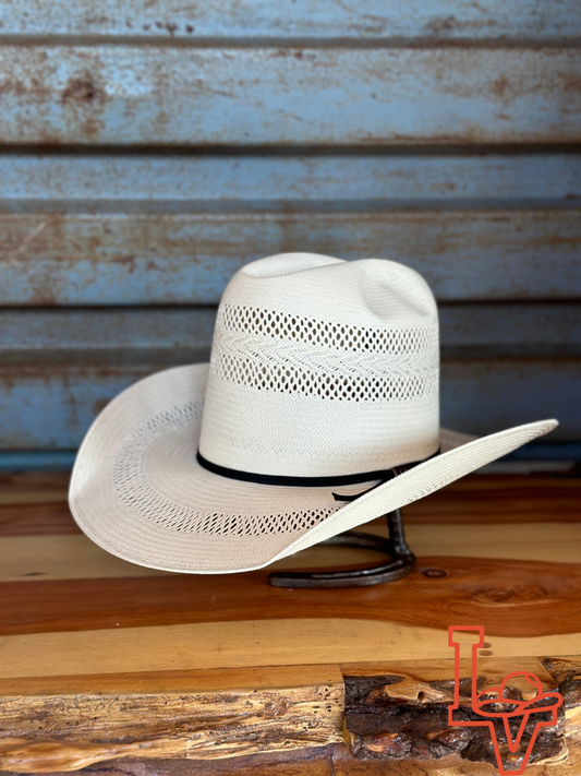 Laredo Straw Hat Tall Crown Snow Drift White