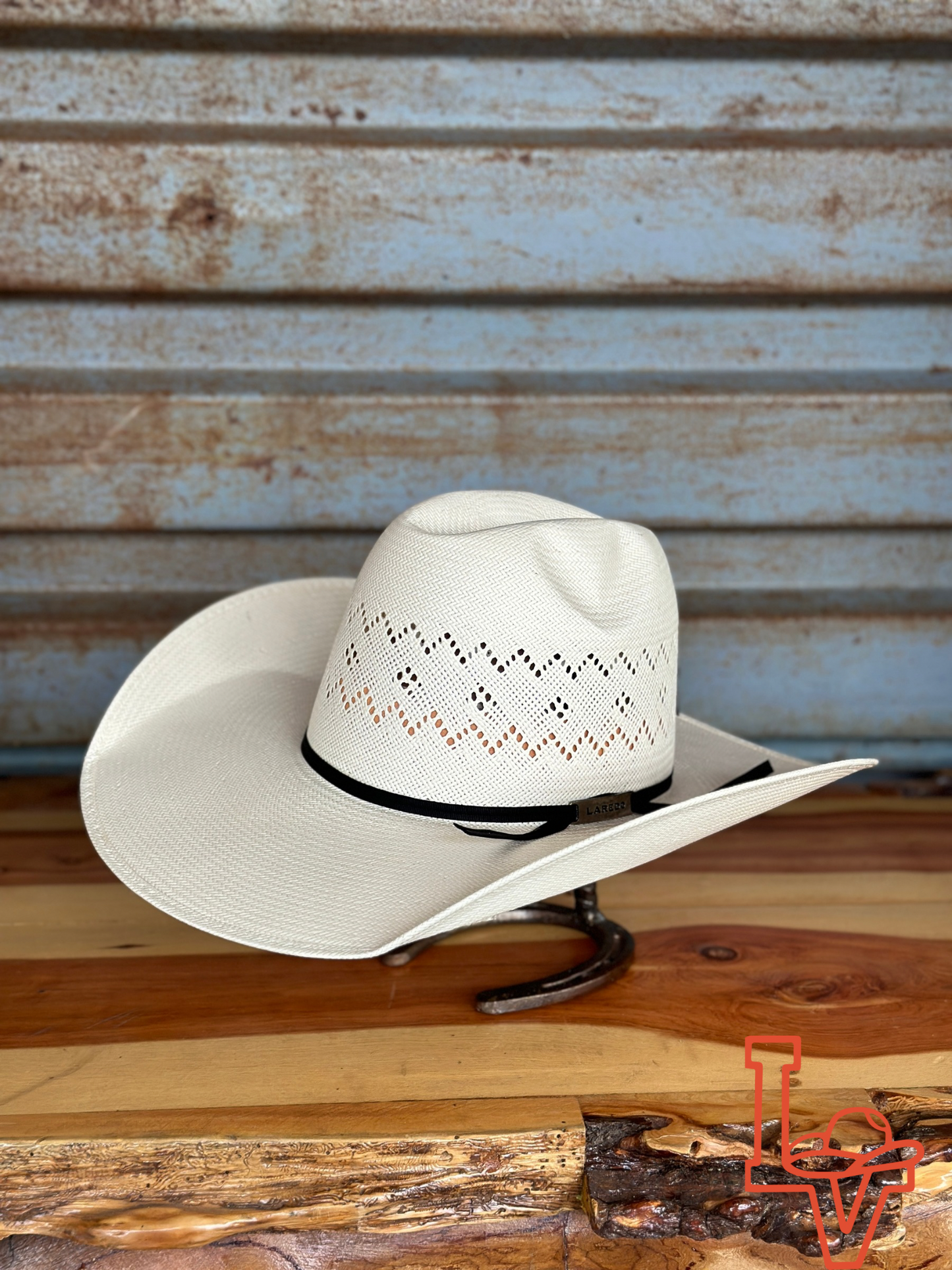 Laredo Straw Hat Regular Aztec White Black