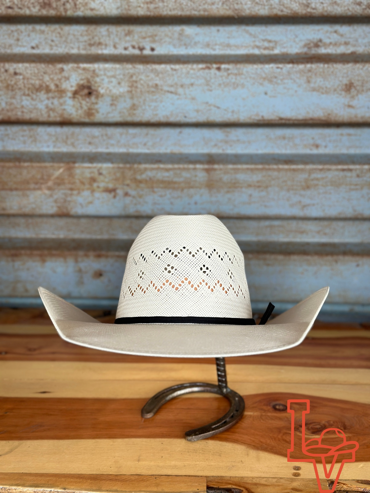 Laredo Straw Hat Regular Aztec White Black