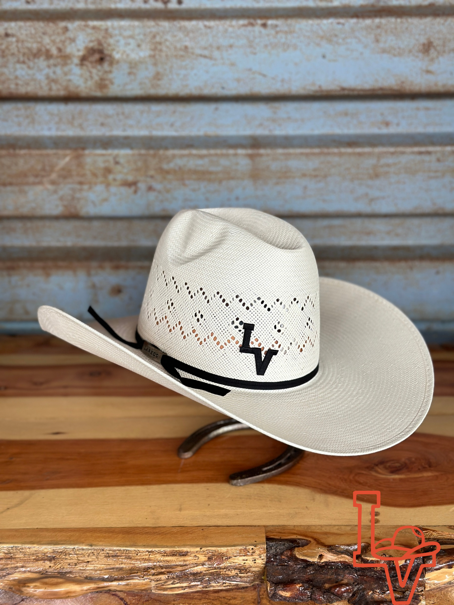 Laredo Straw Hat Regular Aztec White Black
