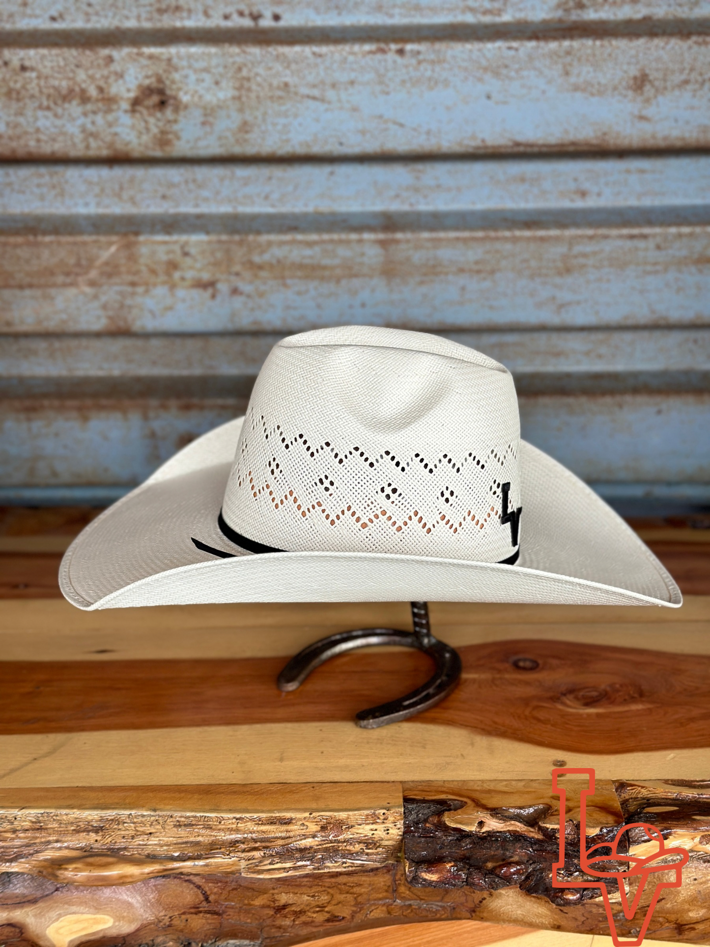 Laredo Straw Hat Regular Aztec White Black