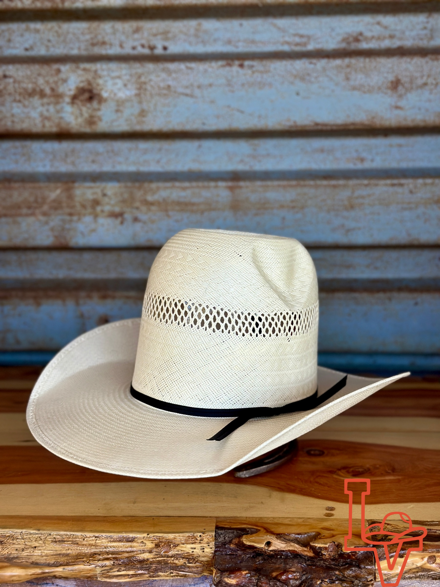 Valtierra Straw Hat Tall Crown Rolling Dice White