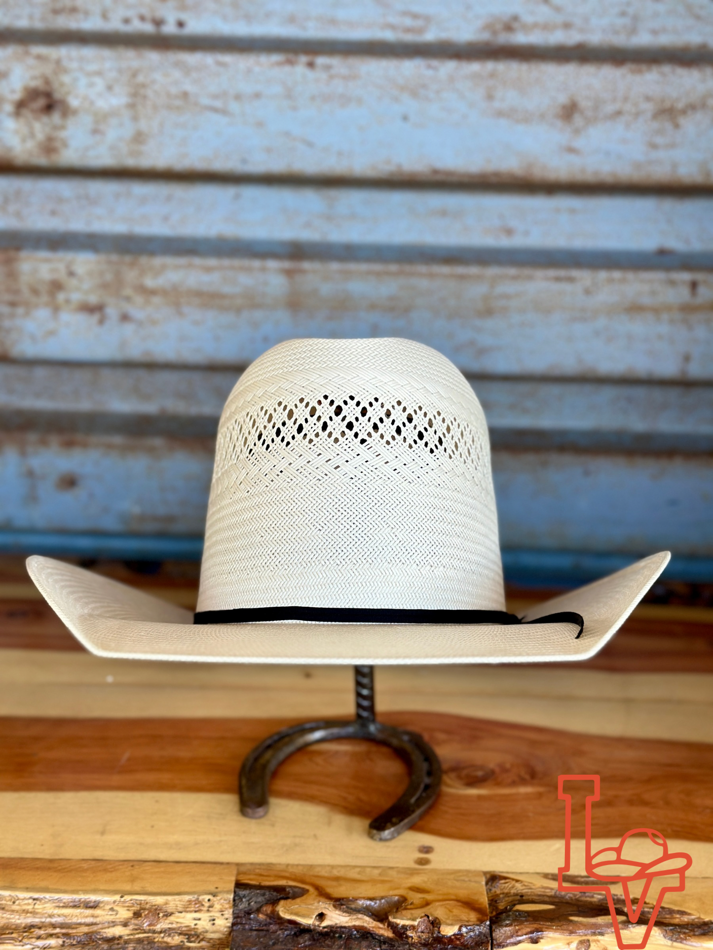 Valtierra Straw Hat Tall Crown Short Horn White