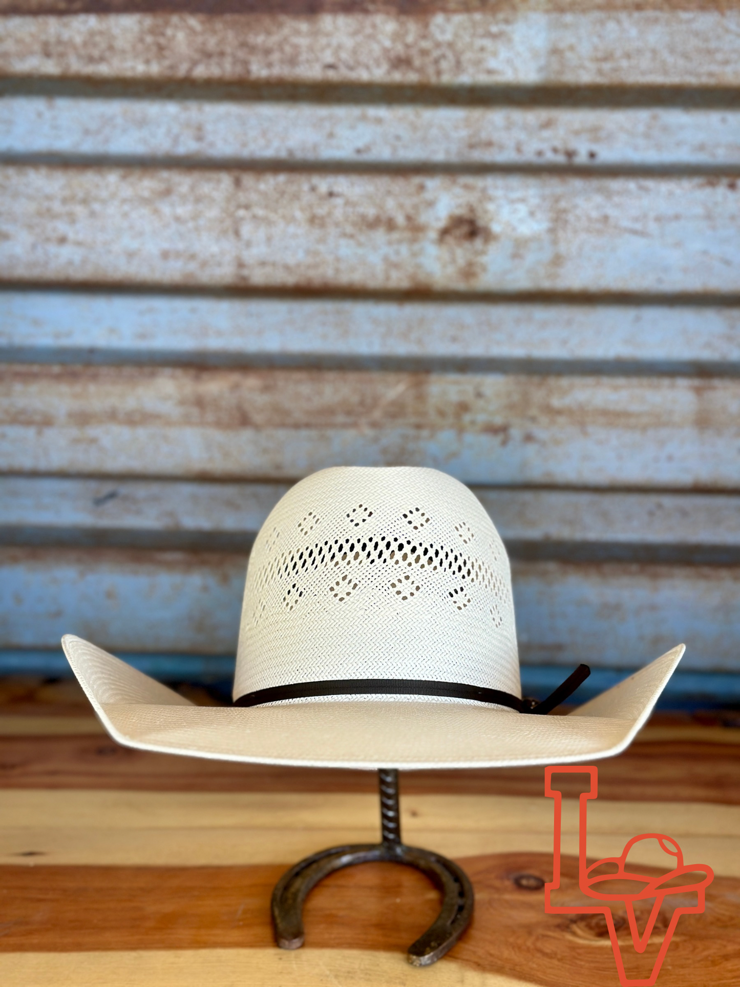 Stetson Straw Hat Regular Crown Baker White
