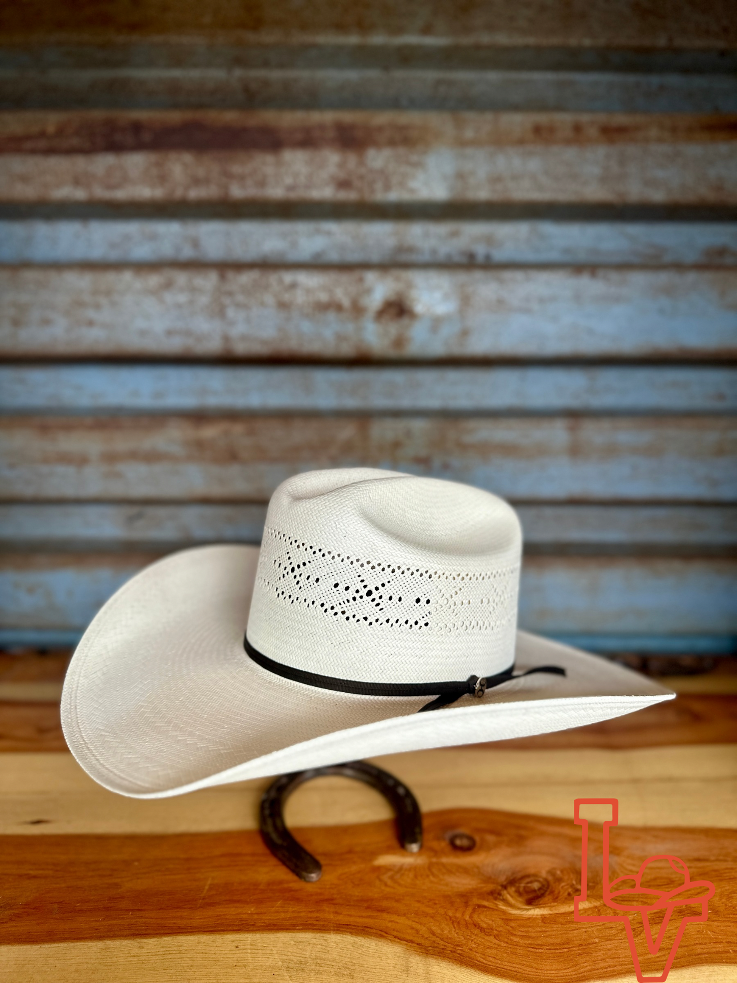 Resistol Barbed Wire Cowboy Hat Straw Hat Regular Crown Natural
