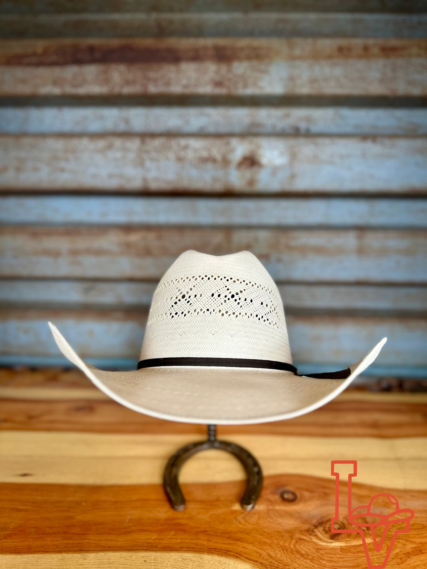 Resistol Barbed Wire Cowboy Hat Straw Hat Regular Crown Natural