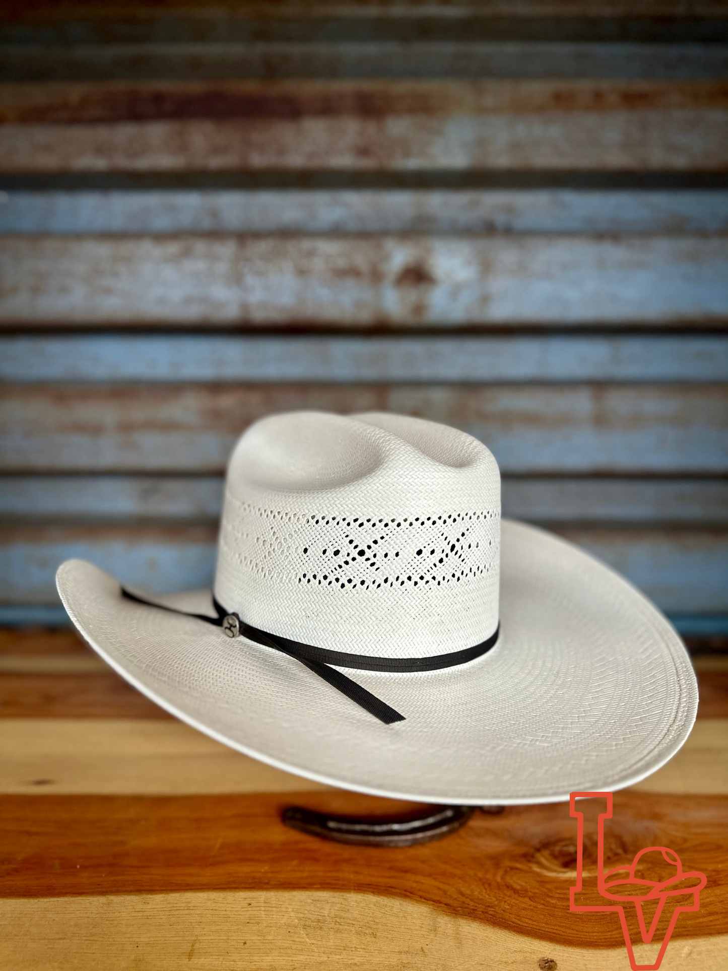 Resistol Barbed Wire Cowboy Hat Straw Hat Regular Crown Natural