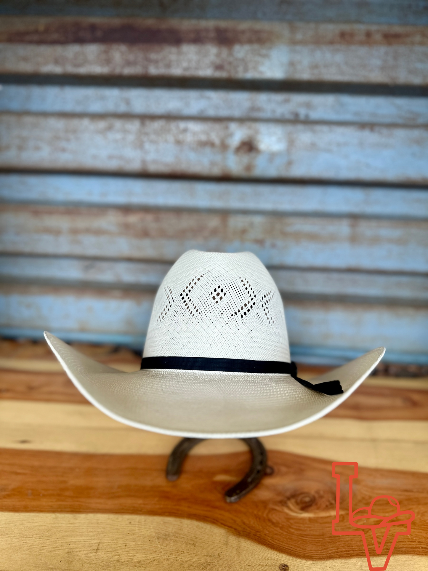 Resistol 20x Reins RB Profile Cowboy Hat Straw Hat Natural
