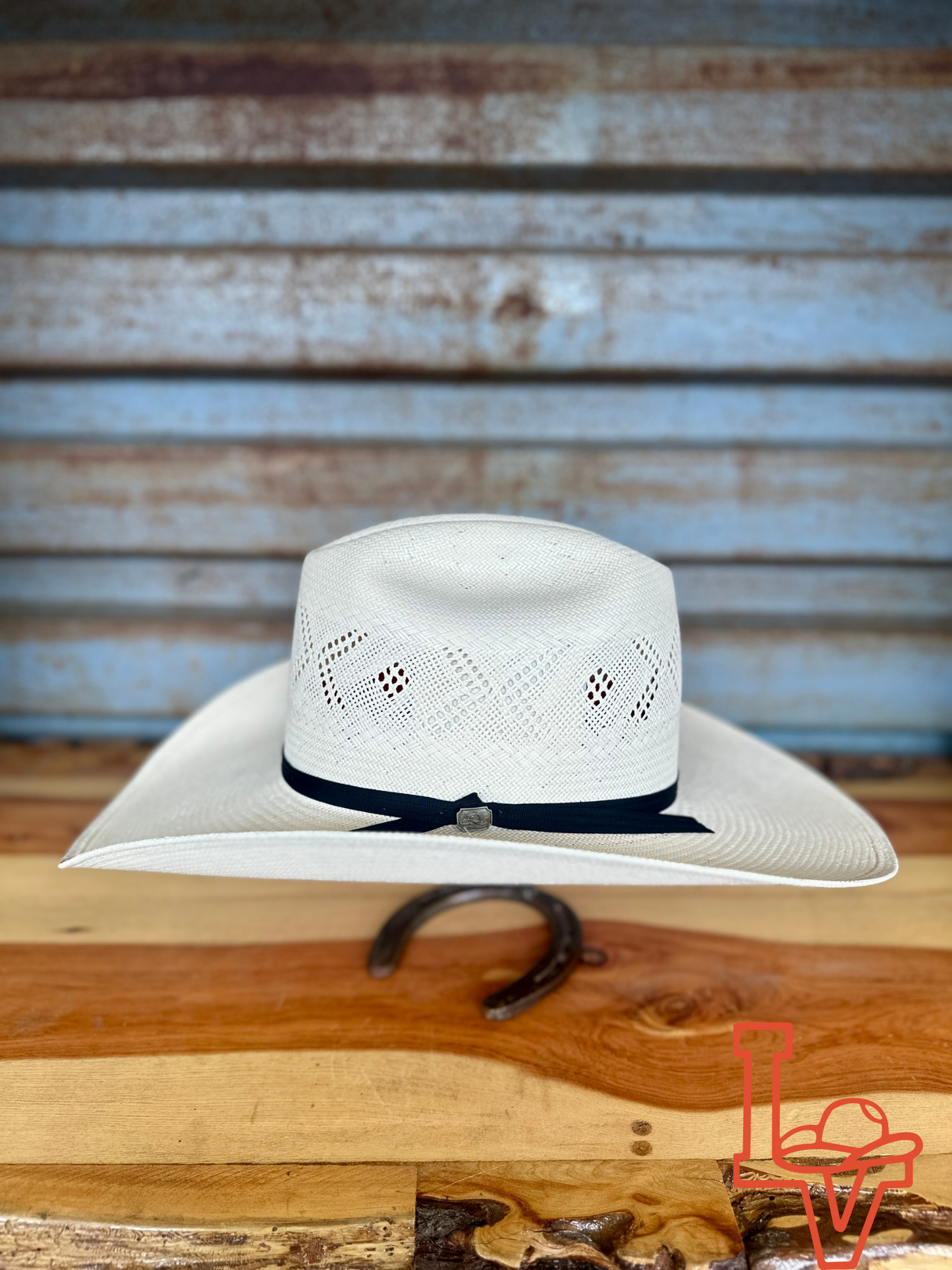 Resistol 20x Reins RB Profile Cowboy Hat Straw Hat Natural