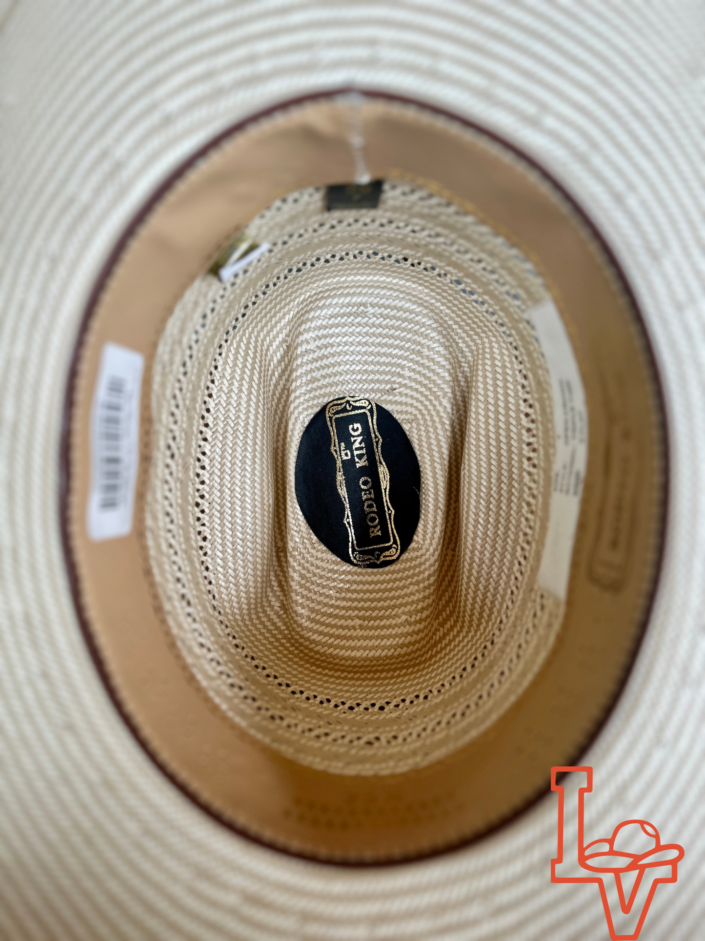 Rodeo King Triple Time Straw Hat Regular Crown Tan White