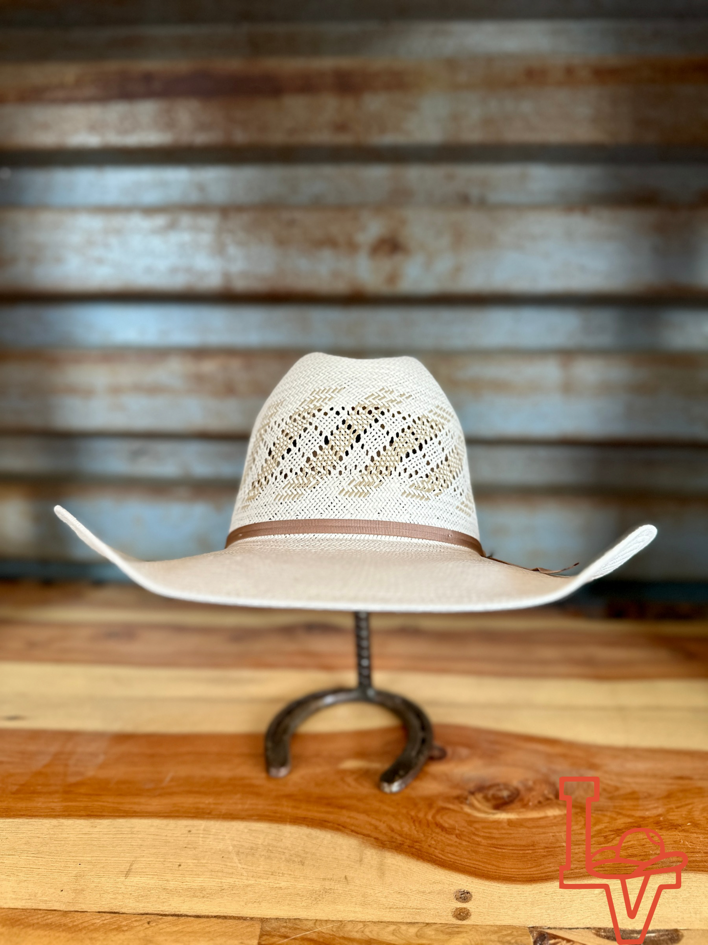 Stetson Thunder 10x Cowboy Straw Hat Natural Pattern