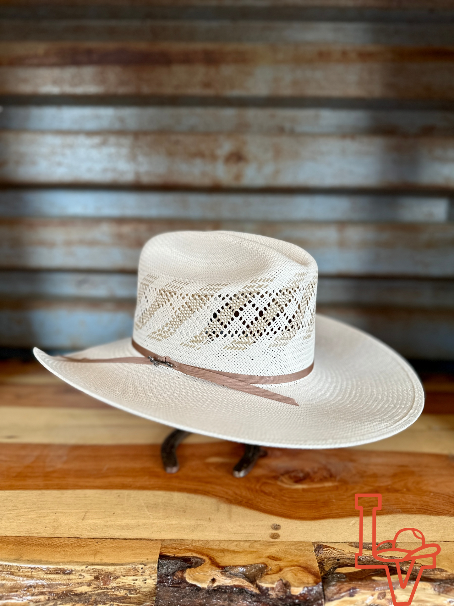 Stetson Thunder 10x Cowboy Straw Hat Natural Pattern