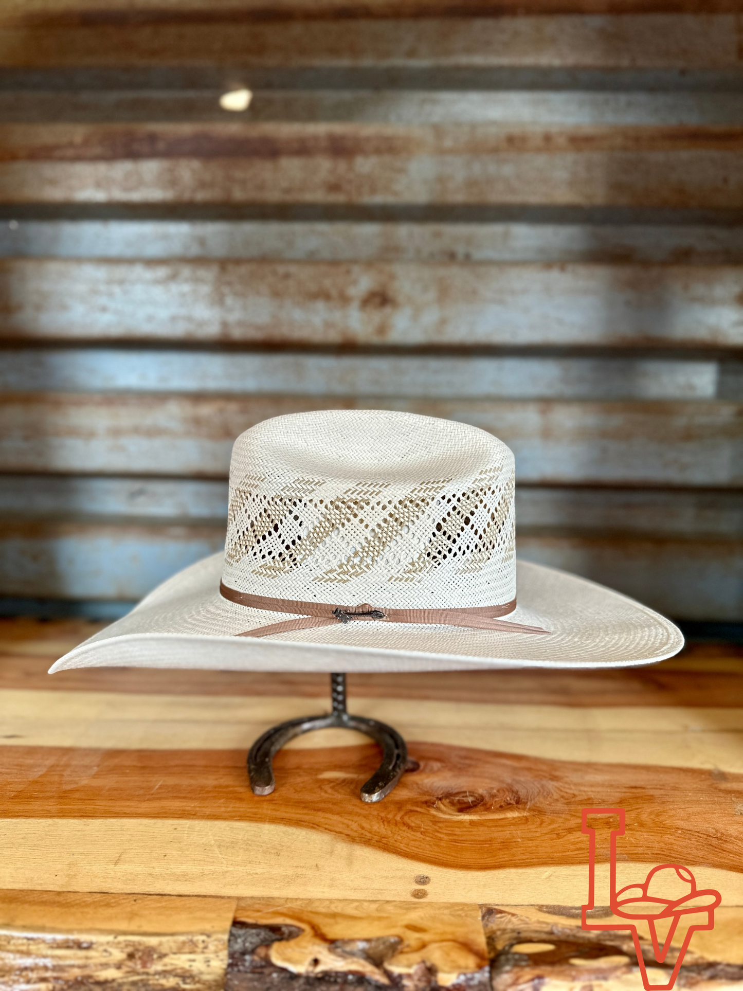 Stetson Thunder 10x Cowboy Straw Hat Natural Pattern