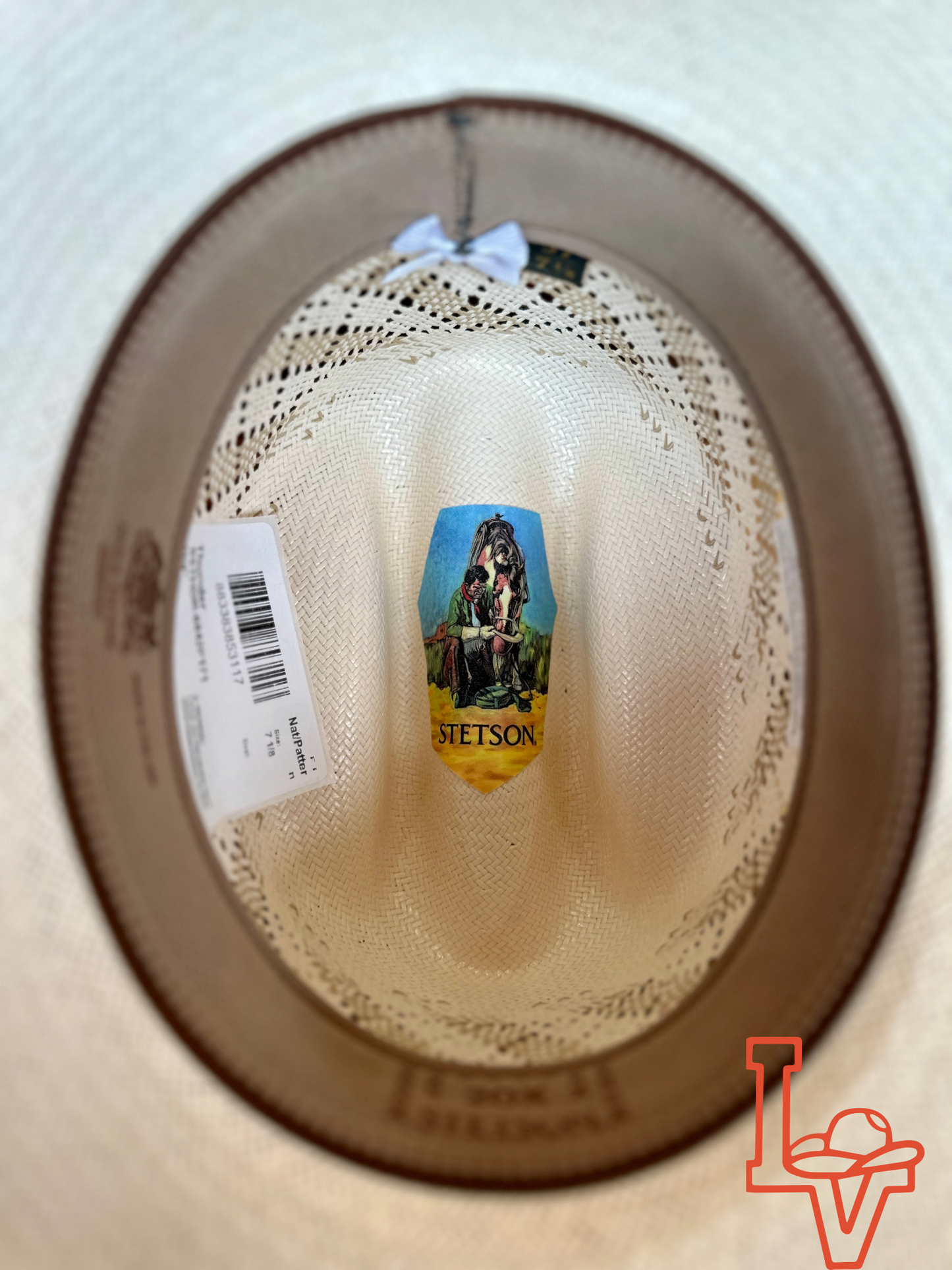 Stetson Thunder 10x Cowboy Straw Hat Natural Pattern