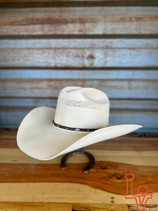 Stetson Lobo 10x Straw Cowboy Hat Regular Crown Natural