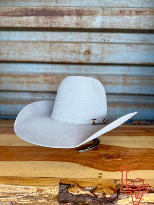 Laredo Wool Felt Hat Open Regular Crown Silver Grey