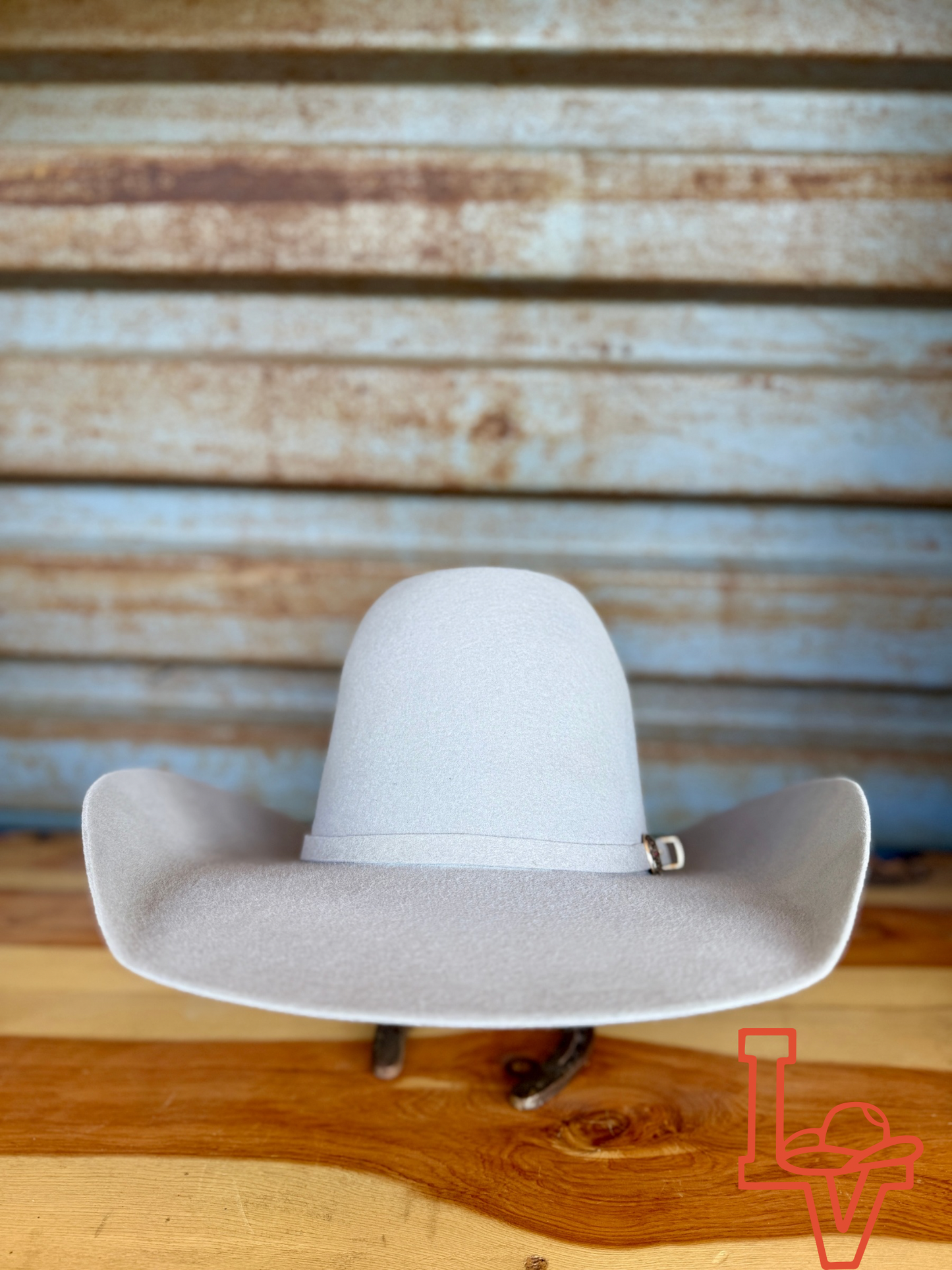Laredo Wool Felt Hat Open Regular Crown Silver Grey