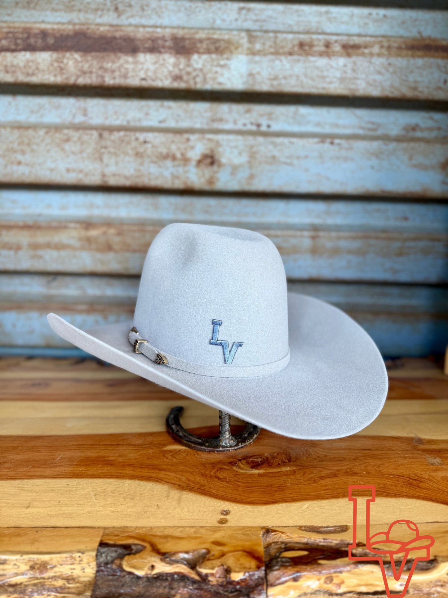 Laredo Wool Felt Hat Open Regular Crown Silver Grey