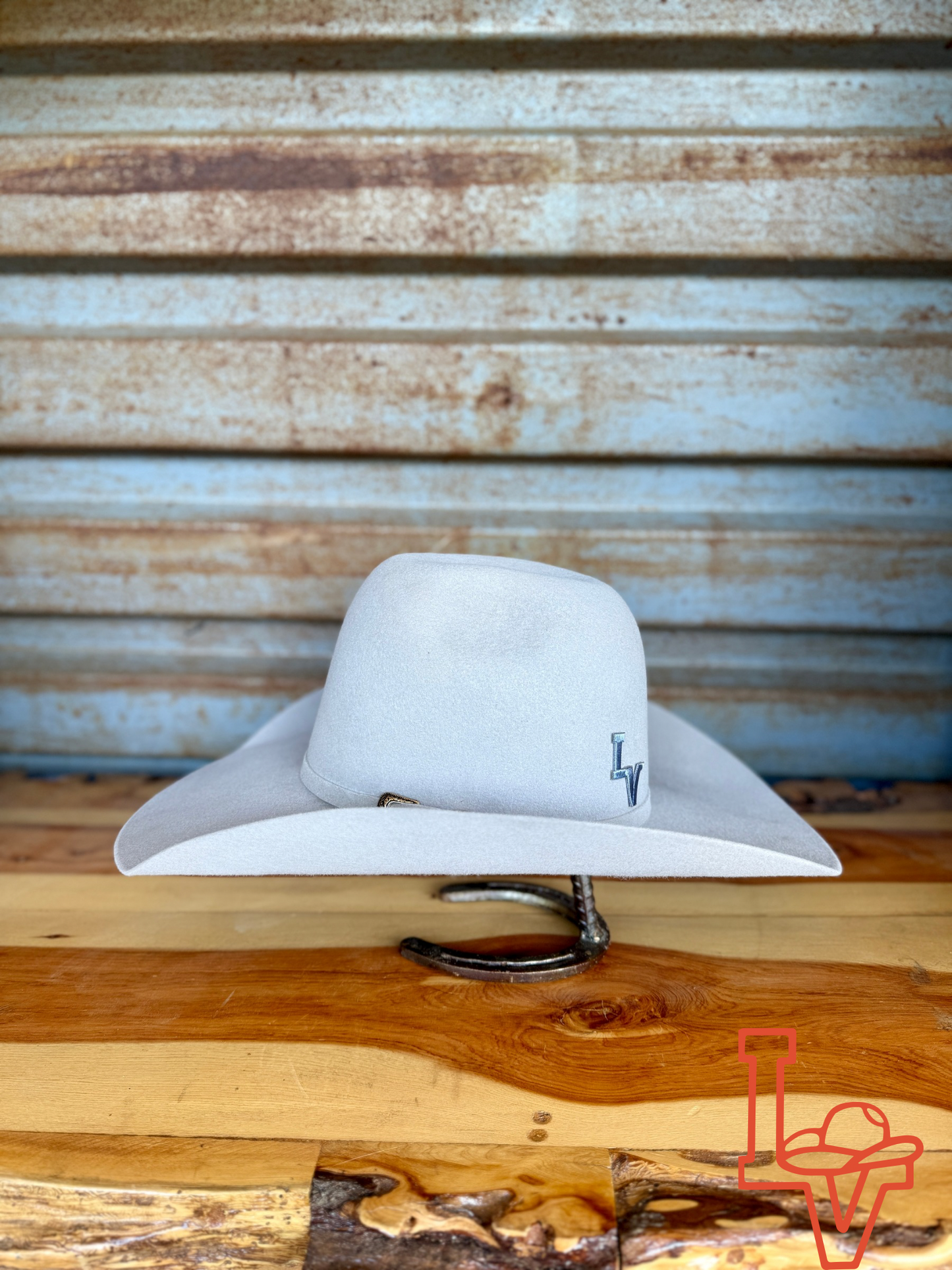 Laredo Wool Felt Hat Open Regular Crown Silver Grey