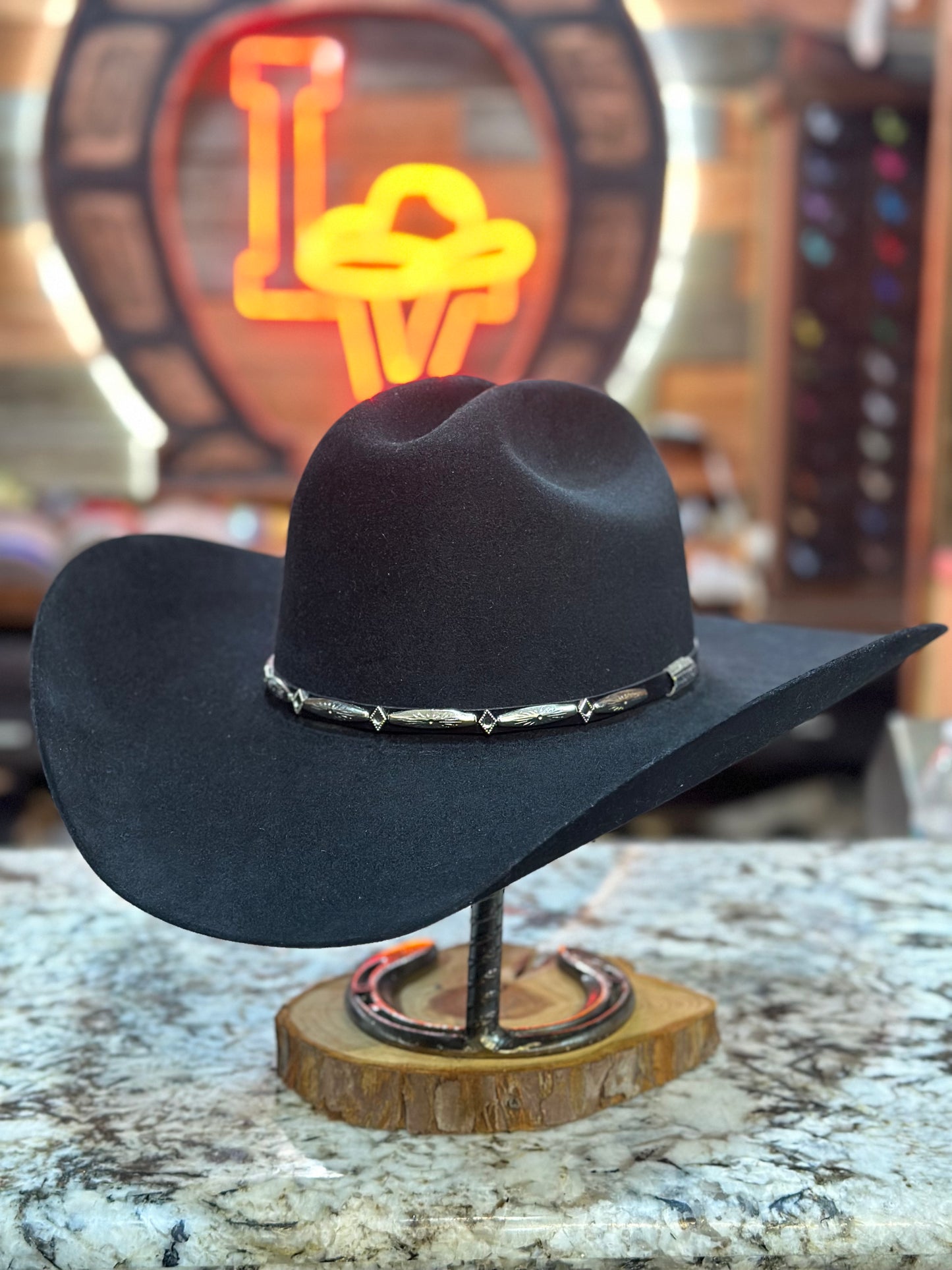 Stetson Del Norte 6x Felt Cowboy Hat Black