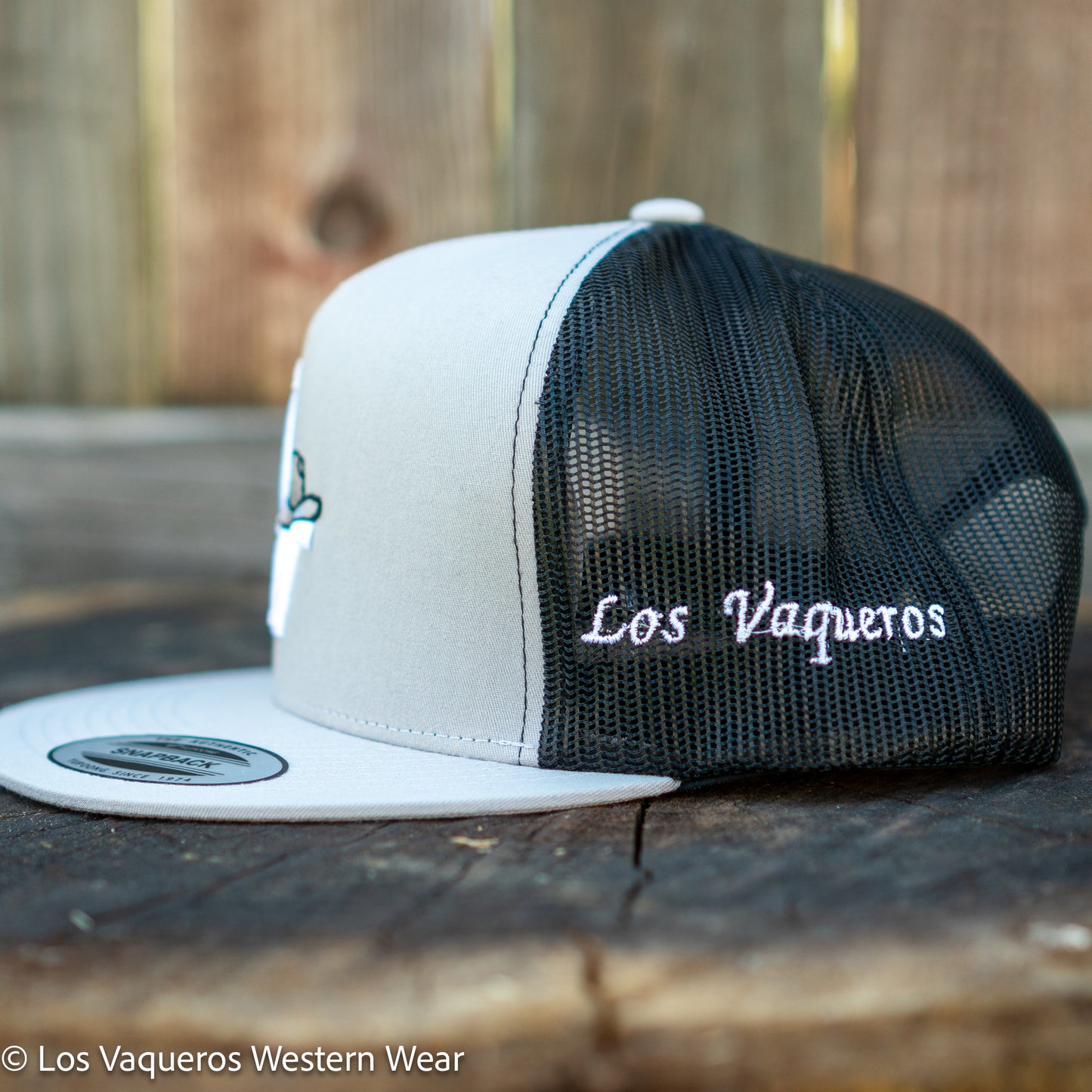 Los Vaqueros Sombrerito LV Logo Snapback Light Grey/Black