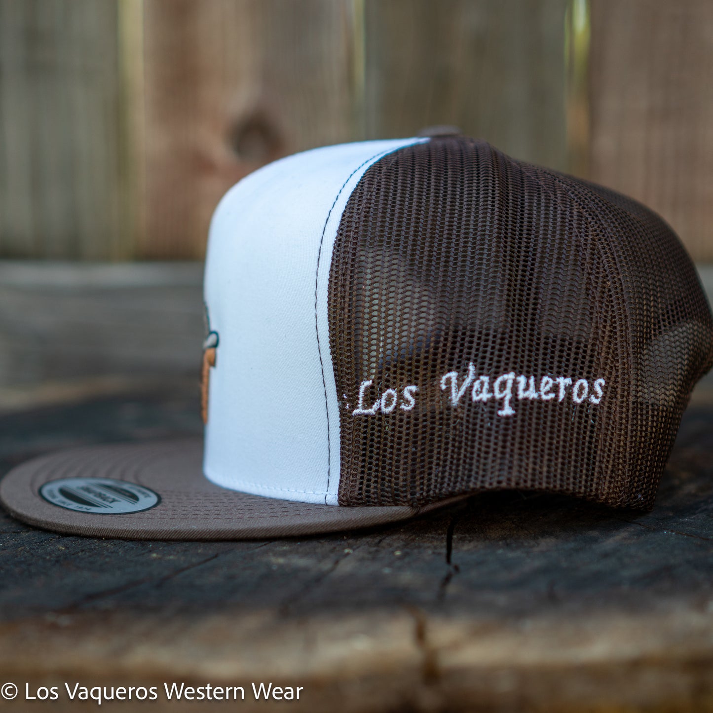 Los Vaqueros Sombrerito LV Logo Snapback White/Brown
