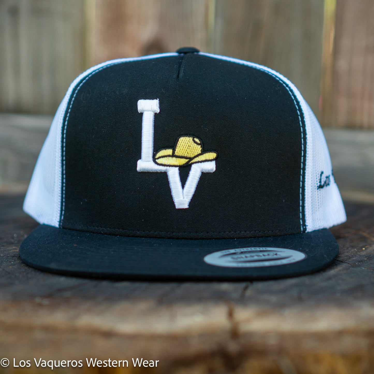 Los Vaqueros Sombrerito LV Logo Snapback Black/White